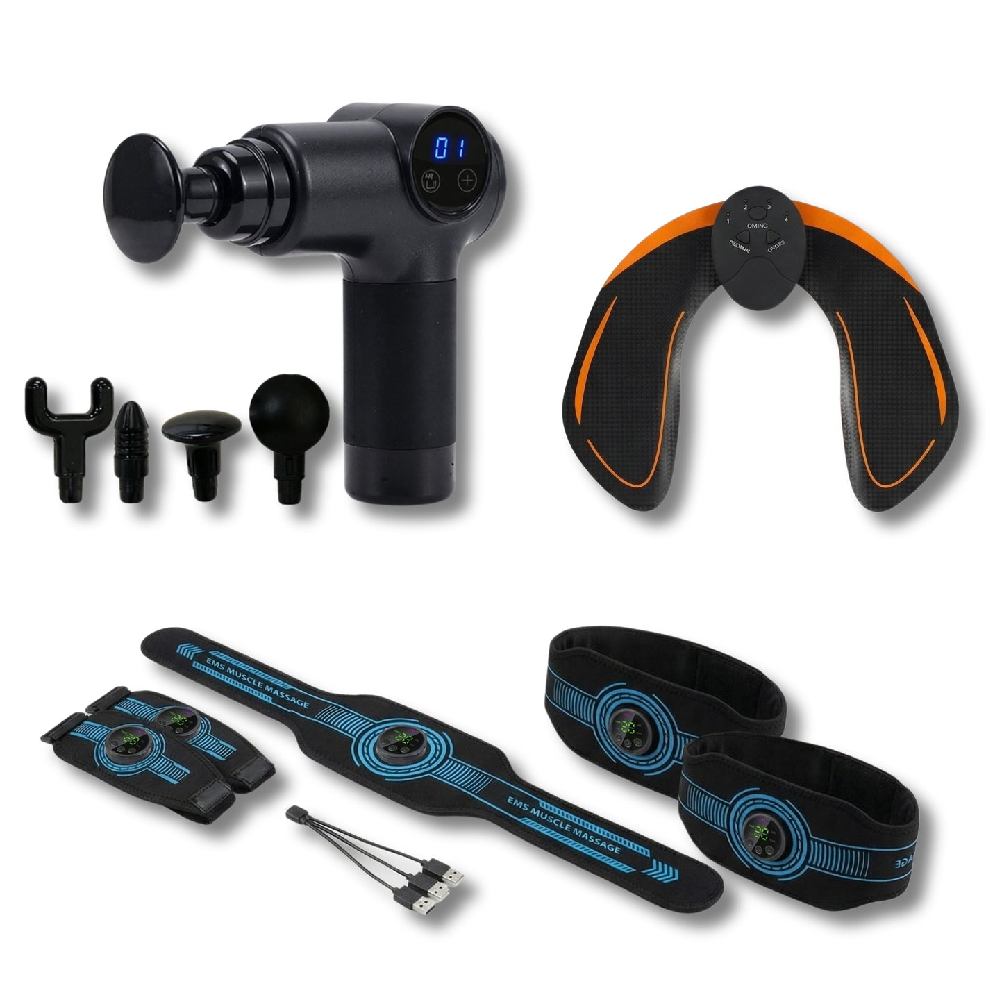 Set EMS Sculpt & Recuperación - Glúteos, cuerpo entero y masaje muscular